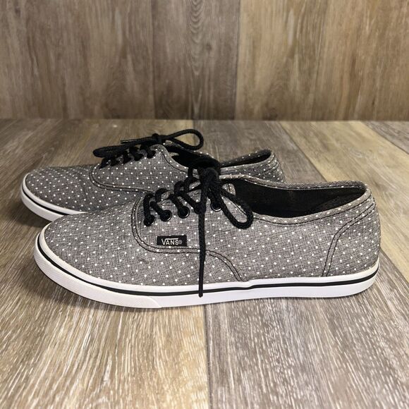 Vans Womens US Size 7 Gray Polka Dot Low Top Lace Up Canvas Sneaker Shoes TB4R - Picture 5 of 11